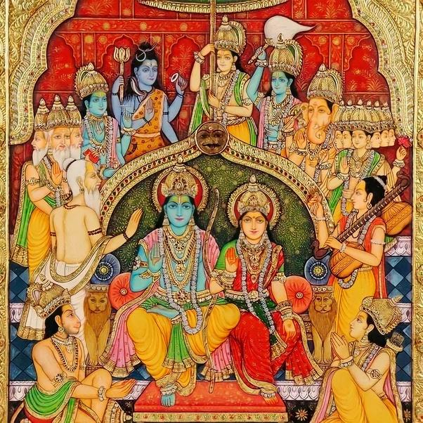 Lord Rama as king